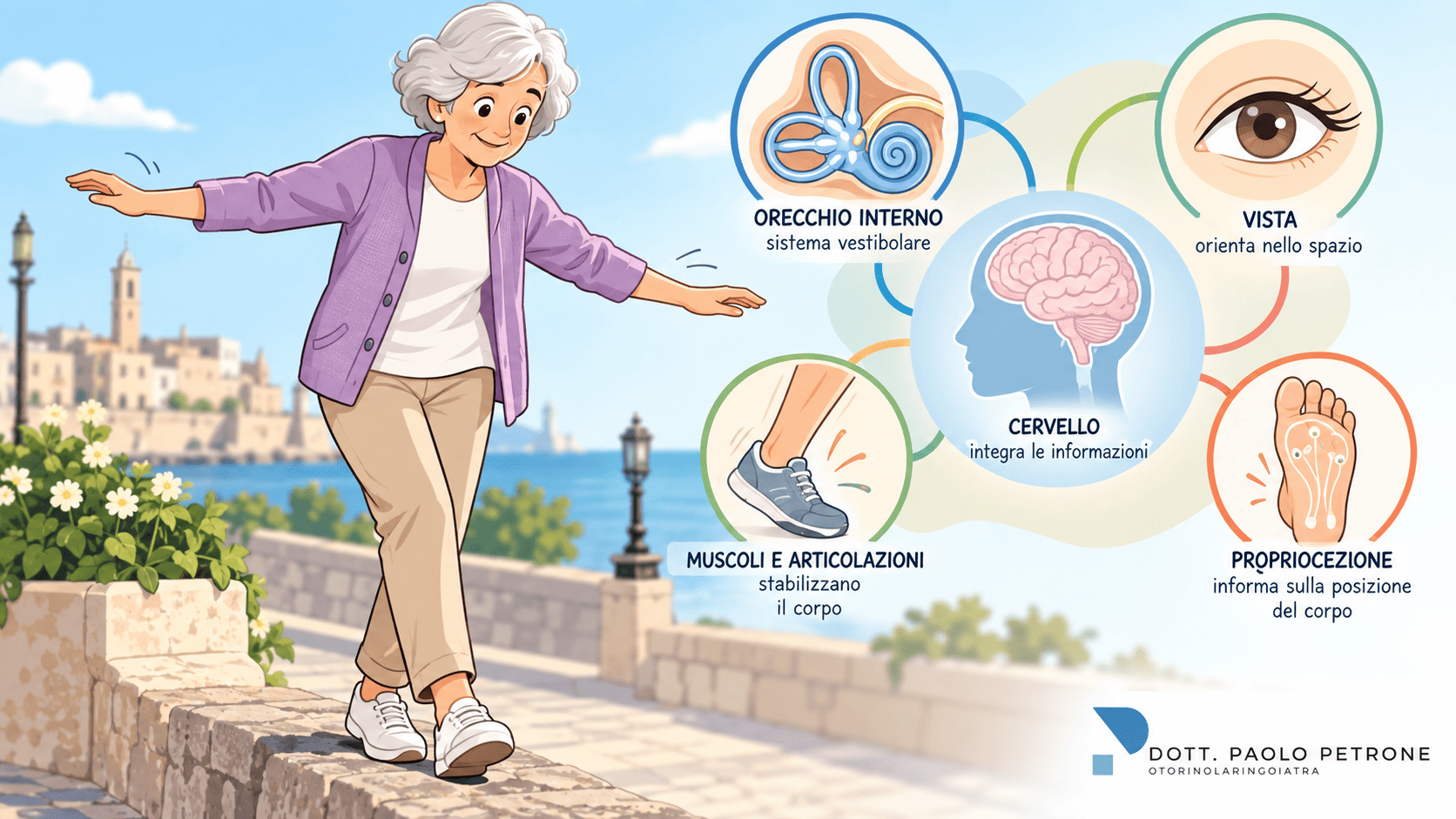 L’equilibrio peggiora con l’età? Cosa accade all’orecchio e al sistema vestibolare. La spiegazione dell’otorino